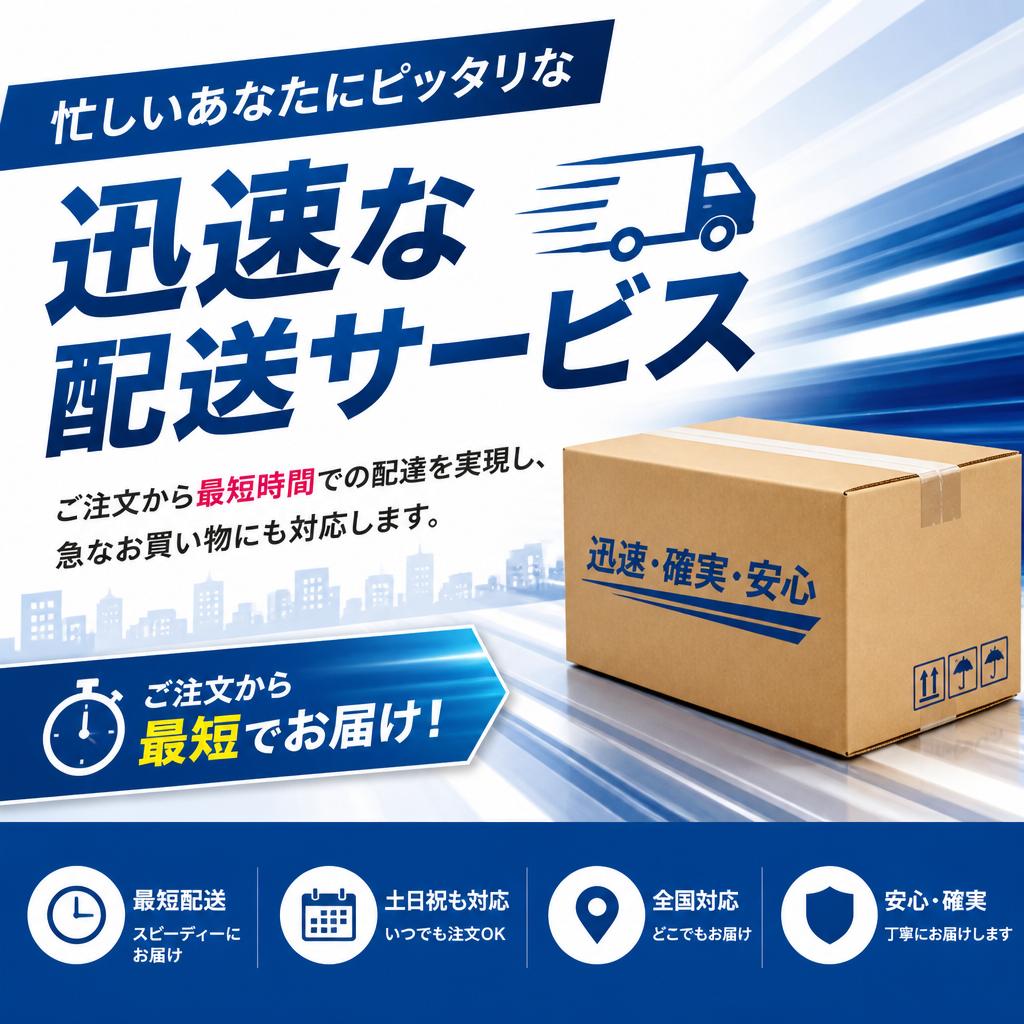 迅速な配送で時間を無駄にしない