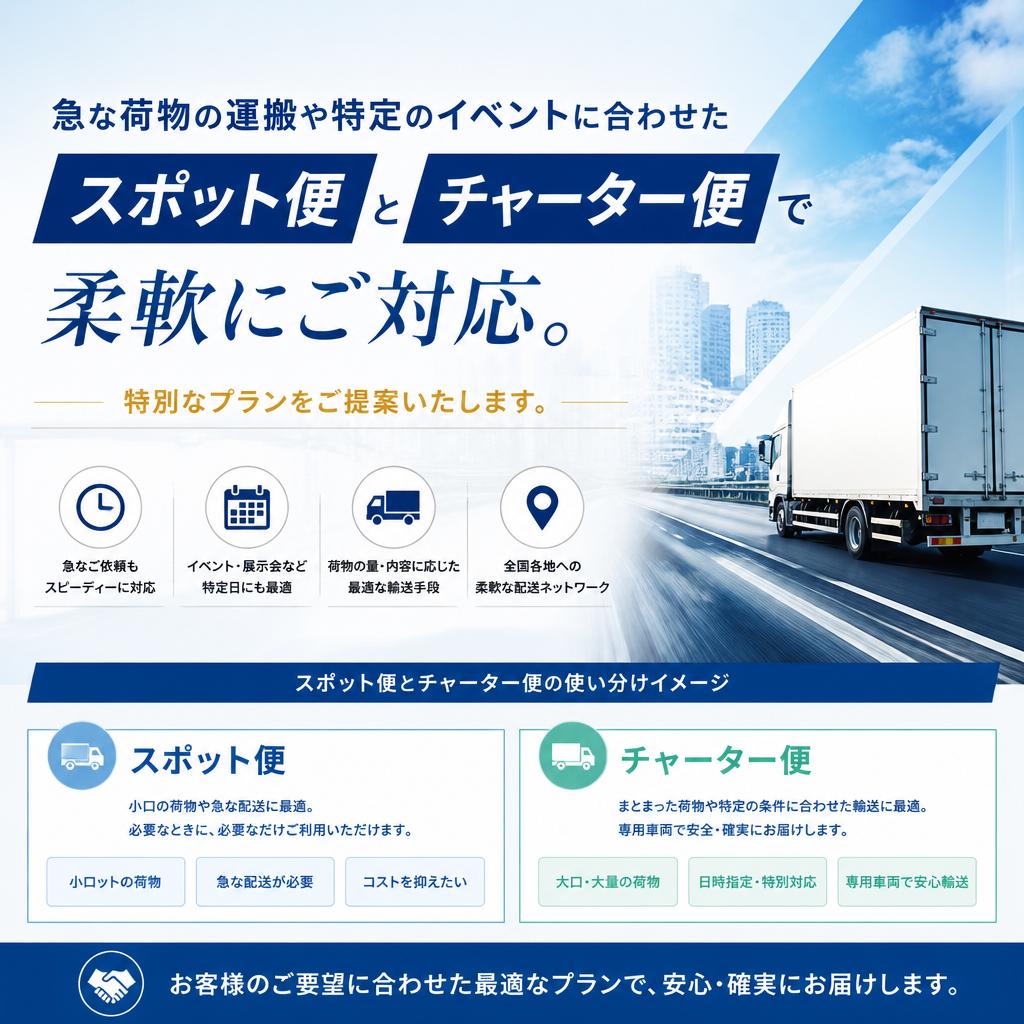 4. スポット便とチャーター便の利便性