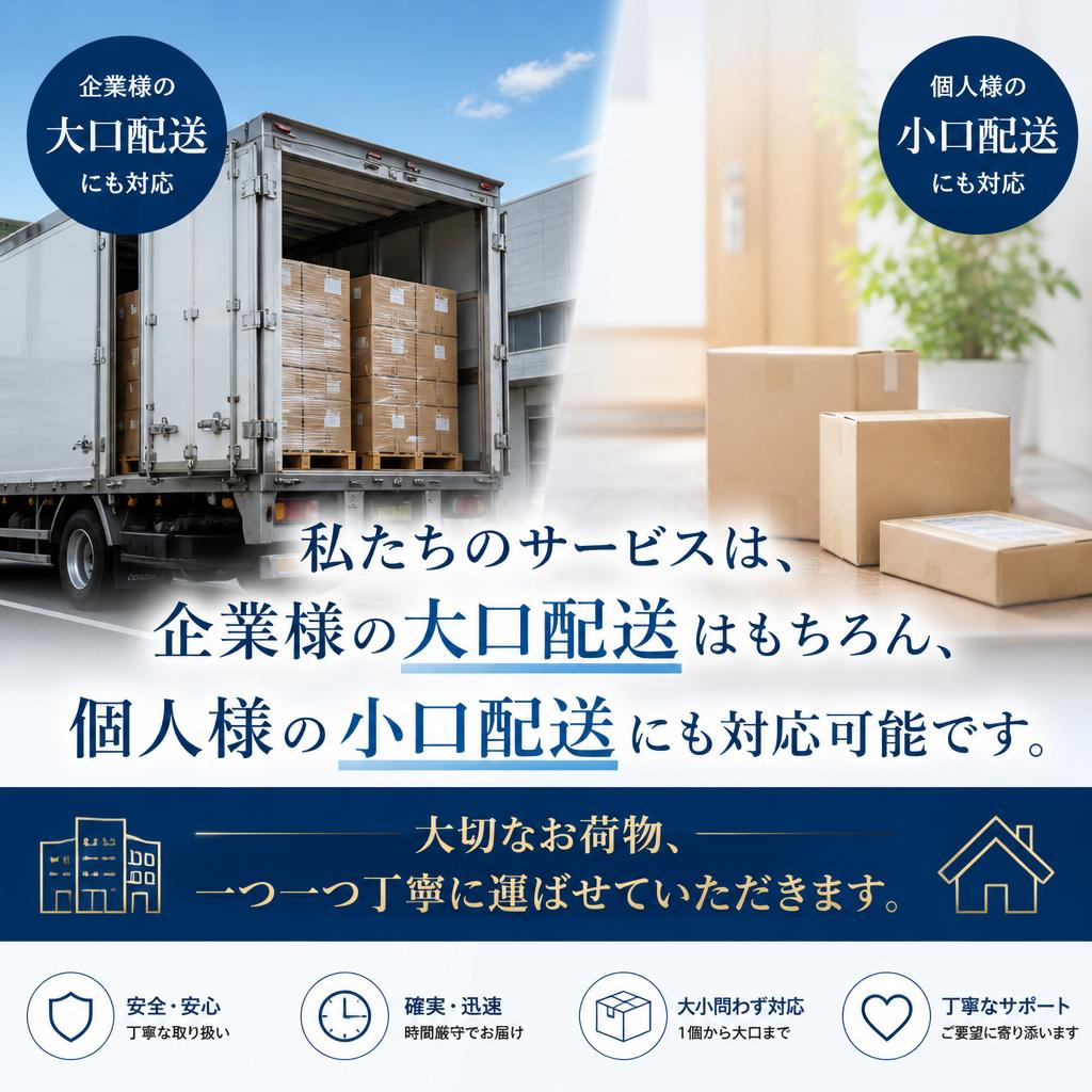 企業配送から個人配送まで