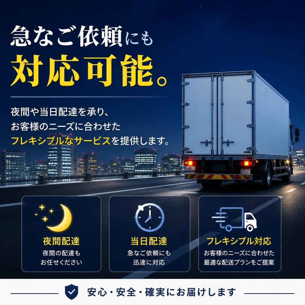 夜間・当日配達サービス