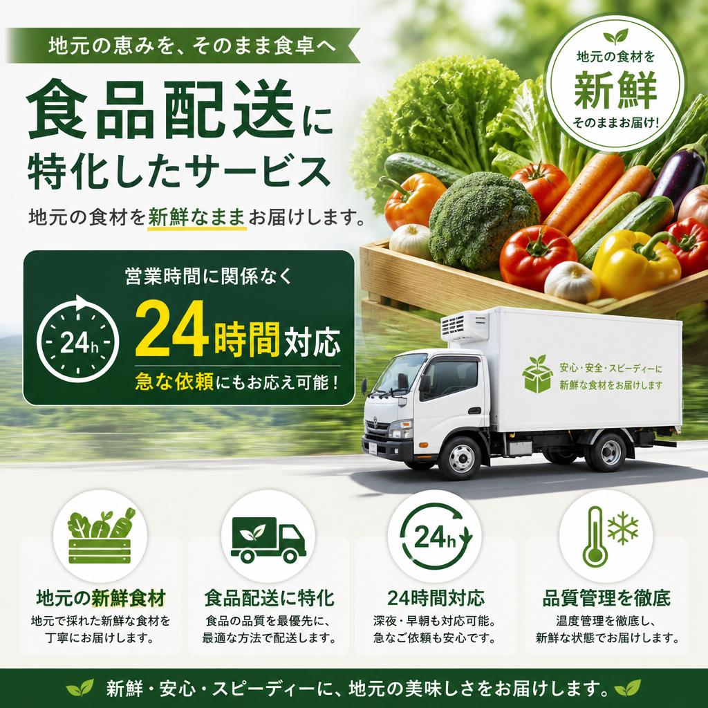 食品配送：新鮮な美味しさをお届け
