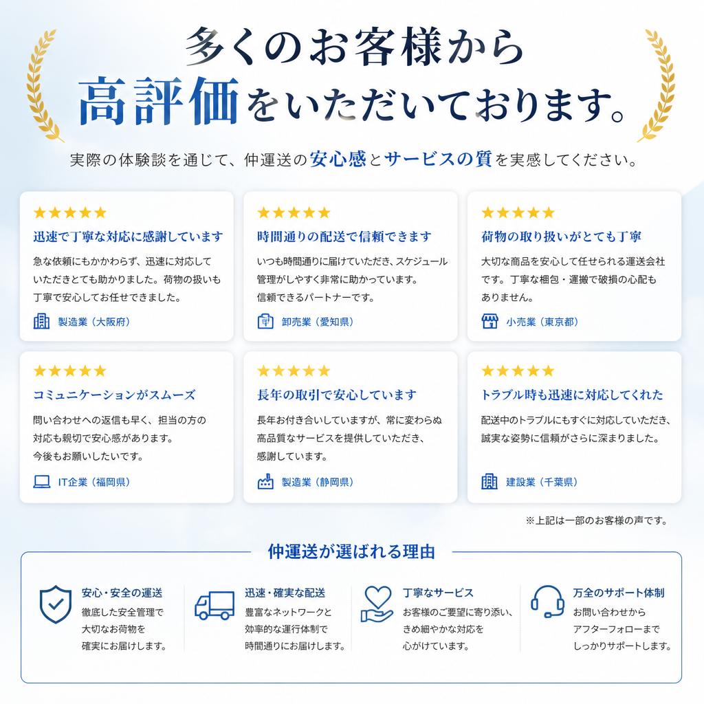 お客様の声—信頼の実績