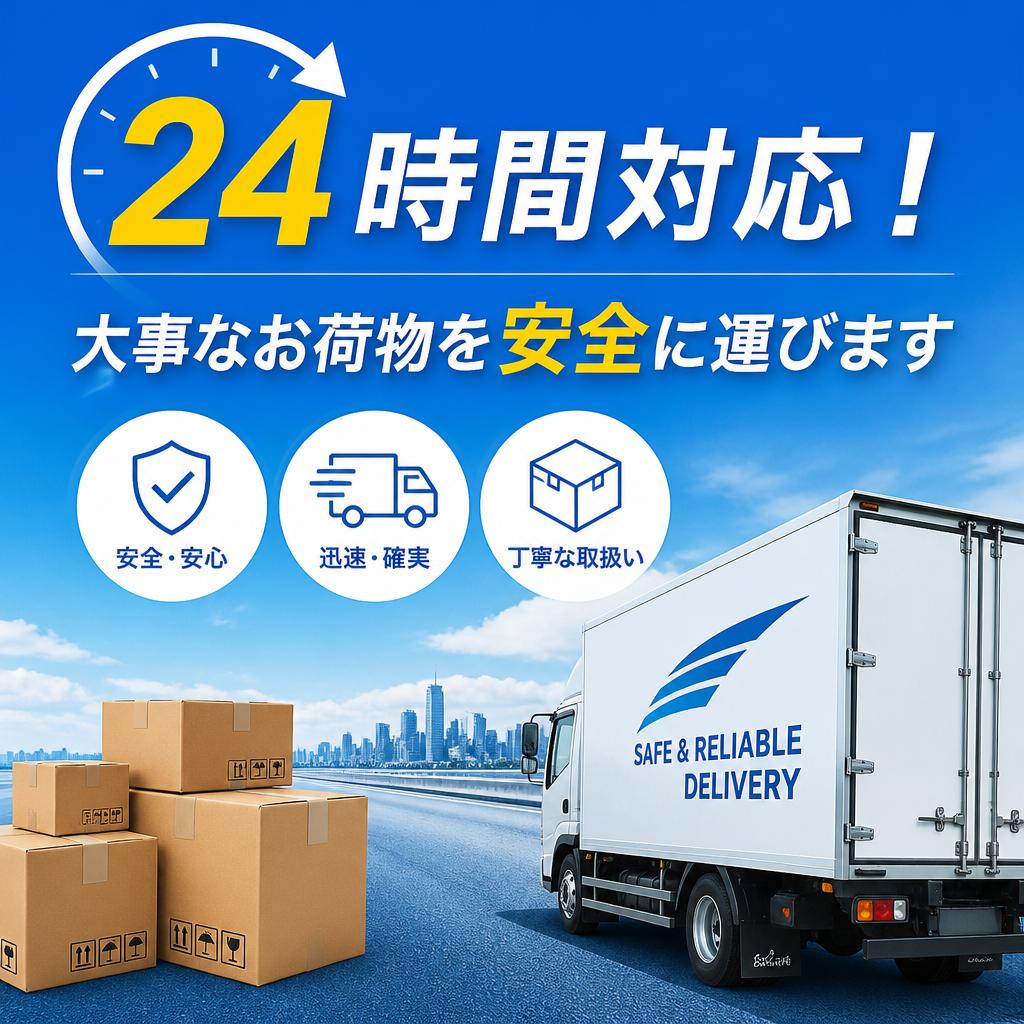 24時間対応！大事なお荷物を安全に運びます