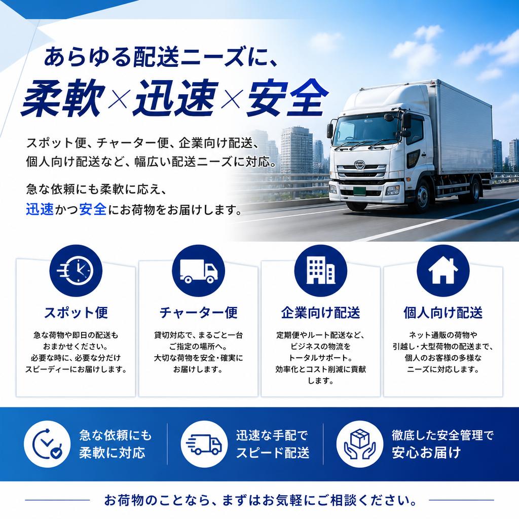 多様な配送サービス