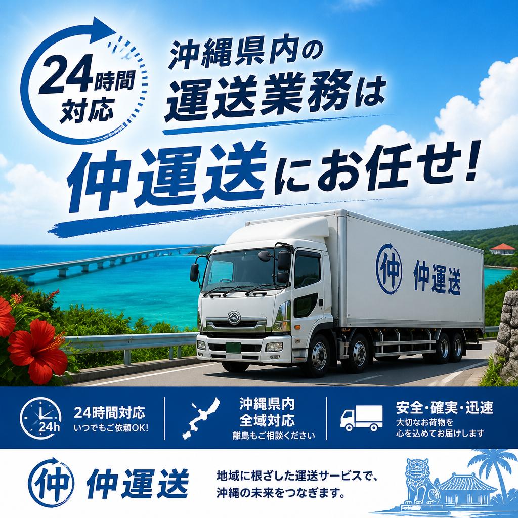 24時間対応、沖縄県内の運送業務は仲運送にお任せ！