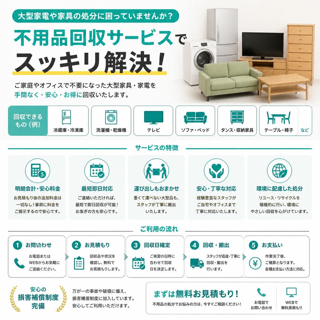 不用品回収サービスのご案内