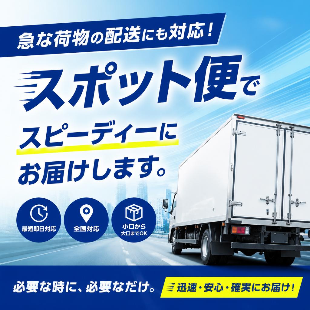 スポット便での迅速なお届け