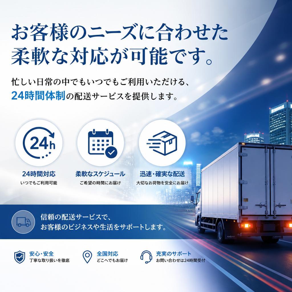 24時間対応の配送サービス