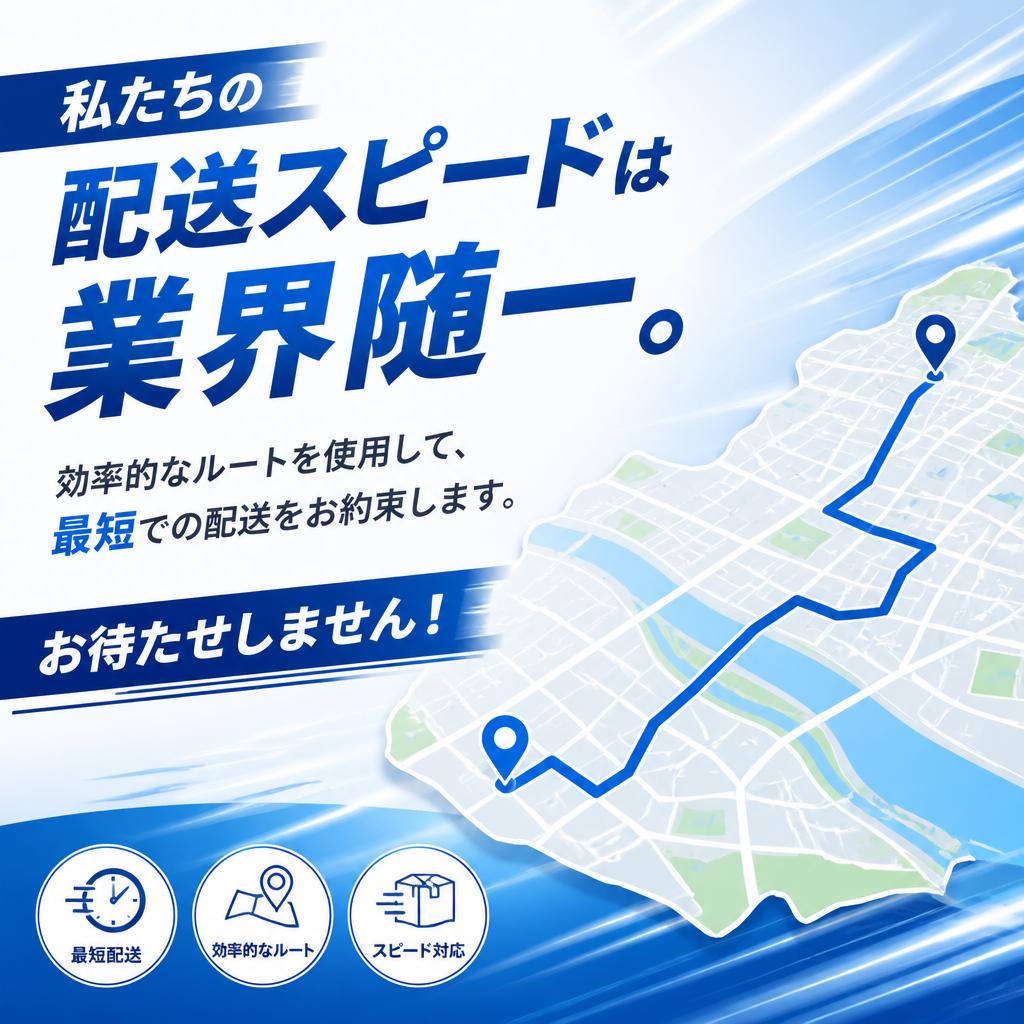 迅速な配送で時間を有効活用