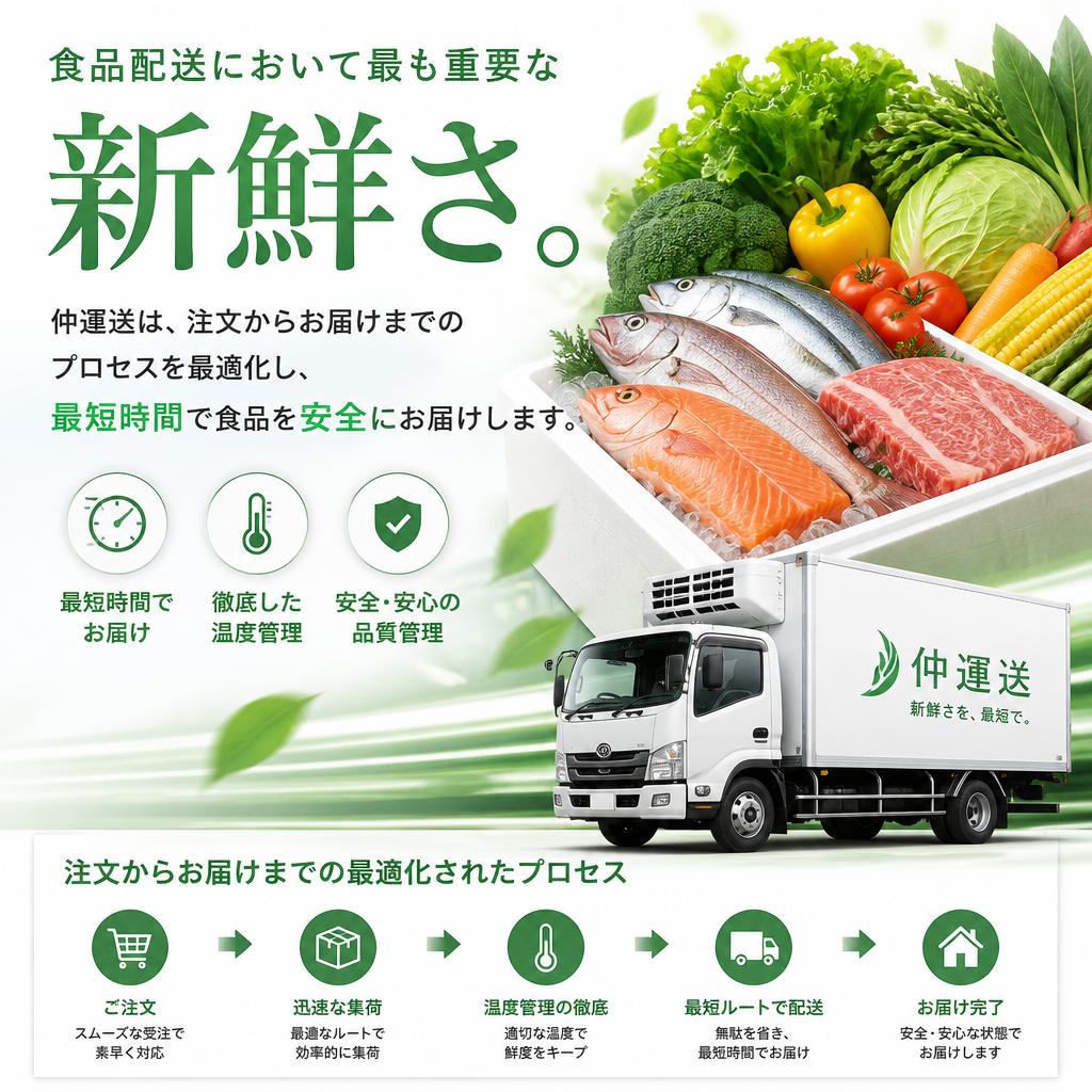 迅速な配送で新鮮さをお届け